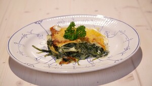 Lasagne met spinazie en kaas
