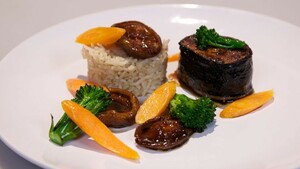 Tonijn met miso, pilav en shiitake
