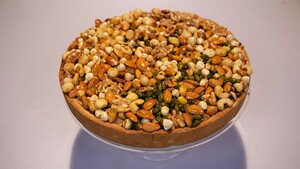 Notentaart met appel en peer