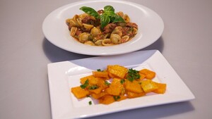 Orecchiette con salsiccia e capperi (pastaoortjes met saucijs en kappertjes)