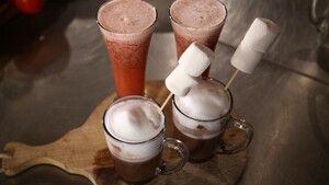 Kerstsmoothie en kindercappuccino