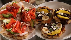 Flatbreads met zoete en hartige toppings