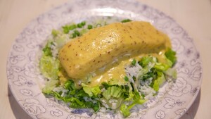 Abrikozen-mosterdzalm uit de oven