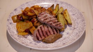 Provençaalse groente met gegrilde varkenshaas