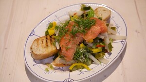 Zoetzure rammenassalade