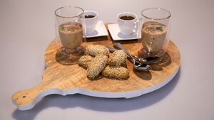 Biscotti regina (koninginnenkoekjes) e crema di ricotta al caffé (met ricottacrème)
