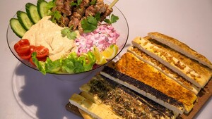 Hummustrifle met dipbrood en dipkip