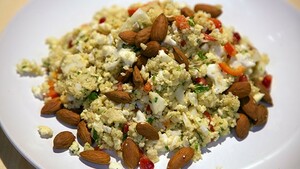 Indiase bloemkool-tabouleh