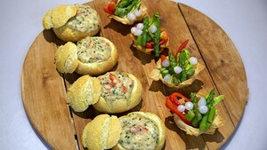 Crab chowder ragoutbroodje