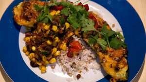 Mexicaans gevulde courgettes
