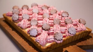 Frambozen-cheesecake