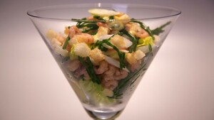 Mini trifle van asperges en roerei