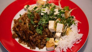 Sesamtofu met Chinese kool