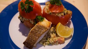 Gevulde coeur de boeuf tomaten