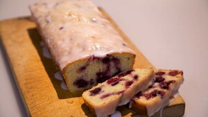 Blauwe bessencake