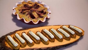 Bietjesclafoutis en geitenkaassoezen