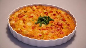 Omelet van garnalen en aardappel uit Zuid-Amerika