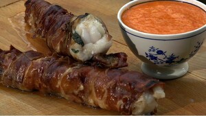 Zeeduivel met parmaham