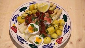 Kabeljauw met asperges
