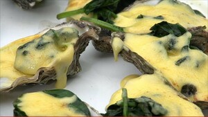 Oesters met spinazie en Hollandaisesaus (Rockefeller)