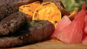 Lam met zoete aardappels