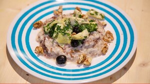 Risotto met gorgonzola en radicchio