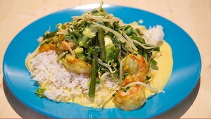 Gele garnalencurry
