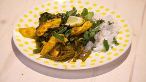 Kipcurry met kokosrijst