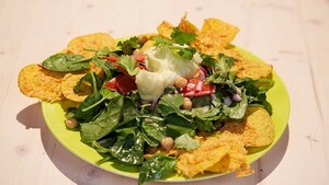 Spinazie-kikkererwtensalade