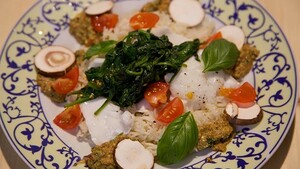 Kabeljauw met basmati-risotto
