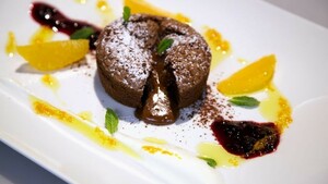 Gebakken chocolademousse