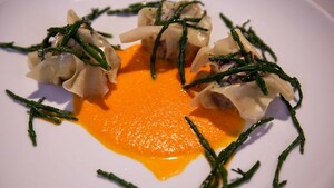 Gamba dimsum met zeekraal