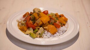 Kipgumbo met pompoen