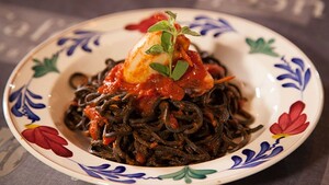 Spaghetti al nero di seppia (zwarte spaghetti met inkvis)