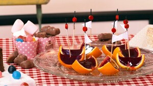 Sinaasappel jelly boats