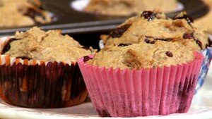 Blauwe bessen-speltcupcakes