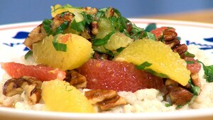 Romige rijst met citruscompote