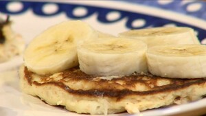 Gember-kokospannenkoeken met banaan