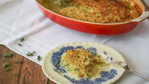 Courgette aardappel ovenschotel