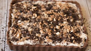 Snickers banaan no bake cheesecake