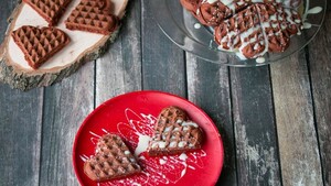 Red velvet wafels