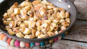 Zilte gebakken aardappels