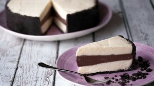 Dubbele chocolade cheesecake