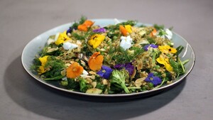 Groene salade met freekeh
