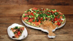 Ajouads pittige zalmpizza