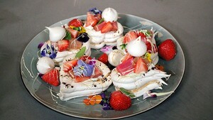 Meringue-rabarbertaartjes