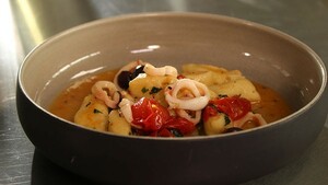 Gnocchi met pijlstaartinktvis