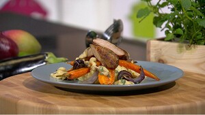 Konijnenrug met mosterdsaus