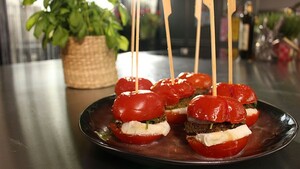 Veggie tomatenburger