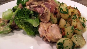 Kip Orloff (Kipfilet met champignon-kaassaus)